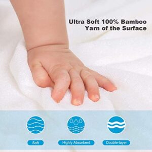 SWEET DOLPHIN Bamboo Baby Bath Towel - Ultra Absorbent - Soft Hooded Towels for Babies,Infant - Baby Registry Gifts-Flowered, 30x30 Inch(Pack of 3)