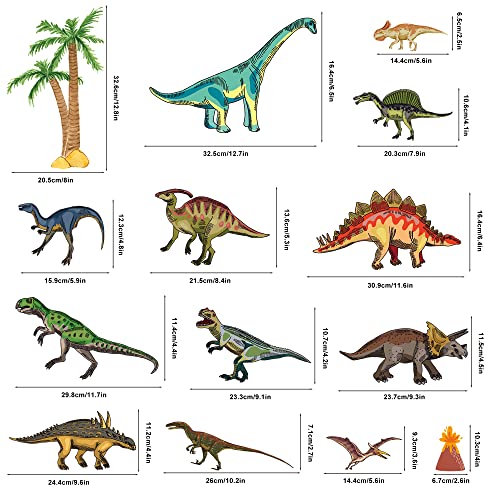 Dinosaur Wall Decals for Boys Room, Watercolor Dinosaur Wall Stickers for kids Bedroom,Large Dinosaur Wall Decor Decorations for Nursery, Living Room,Classroom Wall Art Sticker,Kids Birthday Christmas Gift