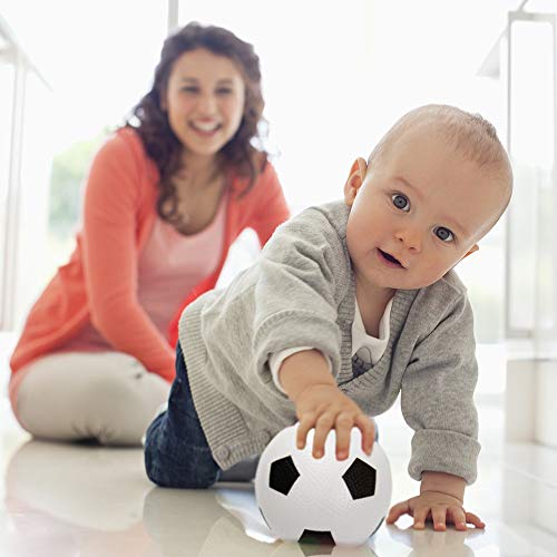 beetoy Ball Set for Toddlers 1-3, Assorted Balls Toddler Sports Balls Kids Balls Soft Toy Balls - Soccer Ball Playground Balls Basketball Volleyball Baseball Rugby - Inflatable with Pump, 6 PCS