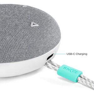 SNOOZ Go - Travel White Noise Sound Machine - Portable, Non-Looping White Noise, Pink Noise, and Fan Sounds Plus Bluetooth Speaker and Night Light - Charcoal