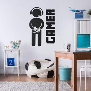 3 Sheets Game Wall Stickers Video Game Wall Decals, Vinyl Gaming Wall Stickers Eat Sleep Game Wall Decal for Boys Kids Men Bedroom Home Playroom (Separated Game Boy Style)