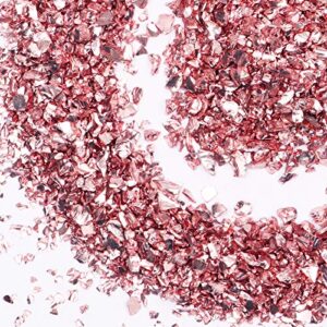 crushed glass craft glitter for resin, irregular metallic crystal chips sprinkles chunky glitter shiny nail sequins flakes for nail art diy jewelry making decoration vase filler