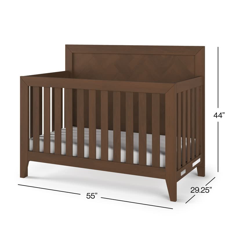 Child Craft Kieran 4-in-1 Convertible Crib, Toasted Chestnut Brown