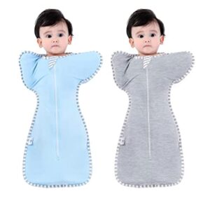 Bycc Bynn 2 Pack Sleeping Blanket Sack with High Sleeve,Transitions to Arms-Free Wearable Sleeping Bag for Baby pacify