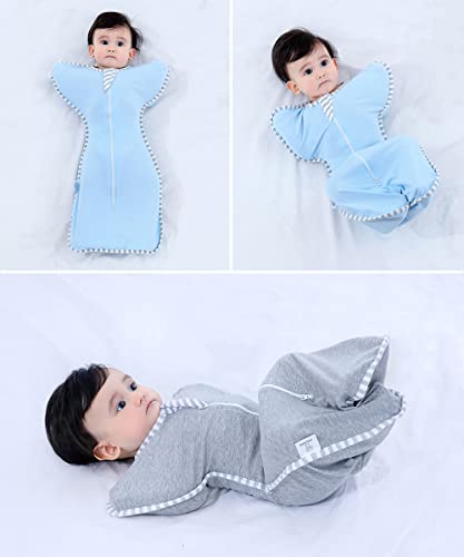 Bycc Bynn 2 Pack Sleeping Blanket Sack with High Sleeve,Transitions to Arms-Free Wearable Sleeping Bag for Baby pacify