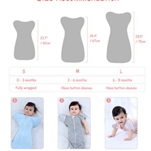 Bycc Bynn 2 Pack Sleeping Blanket Sack with High Sleeve,Transitions to Arms-Free Wearable Sleeping Bag for Baby pacify