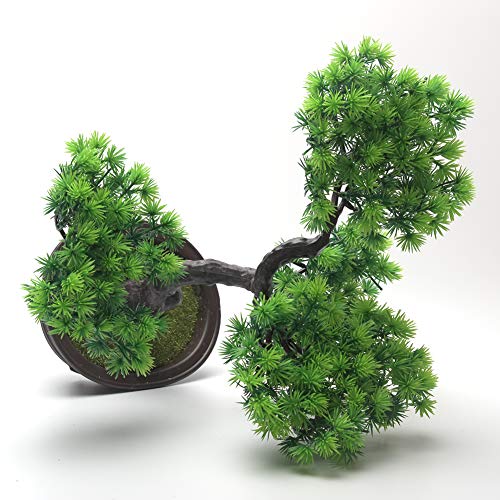 Artificial Bonsai Tree, Simulation Pine Tree Potted Plant, Office DIY Decorative Bonsai, Fake Green Plant Decoration Artificial Plants, for Desktop Display, Zen Garden Décor