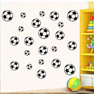 SITAKE 43 Pcs Soccer Stickers, Kids Soccer Ball Stickers Decals for Kids Room, Football Wall Decal Sticker Vinyl Art DIY Sticker for Boys Bedroom Playroom Living Room Window Door Decoration