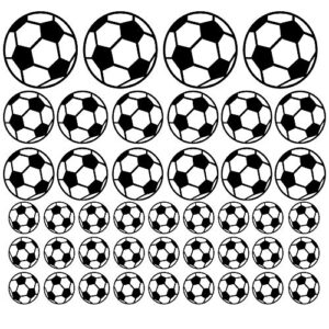 SITAKE 43 Pcs Soccer Stickers, Kids Soccer Ball Stickers Decals for Kids Room, Football Wall Decal Sticker Vinyl Art DIY Sticker for Boys Bedroom Playroom Living Room Window Door Decoration