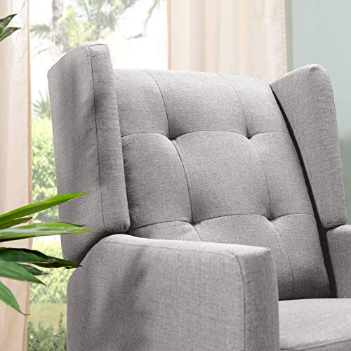 DaVinci Maddox Recliner and Swivel Glider in Misty Grey, Greenguard Gold & CertiPUR-US Certified