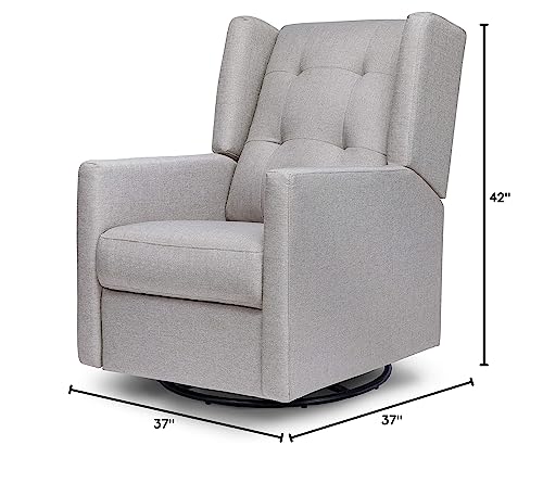 DaVinci Maddox Recliner and Swivel Glider in Misty Grey, Greenguard Gold & CertiPUR-US Certified