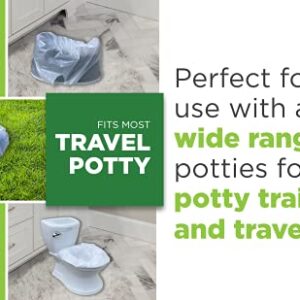 60 Refill Potty Bags: Absorbent, Disposable Potty Liners Compatible with OXO Tot 2-in-1 Go Potty | Strong, Leak-Proof Bags Work with Most Travel Potties, Potty Chairs, Potty Seats & Portable Toilets