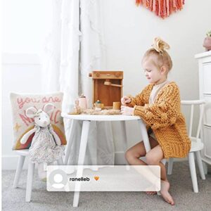 Delta Children Homestead Kids Table & 2 Chairs Set - Ideal for Arts & Crafts, Greenguard Gold Certified, Bianca White