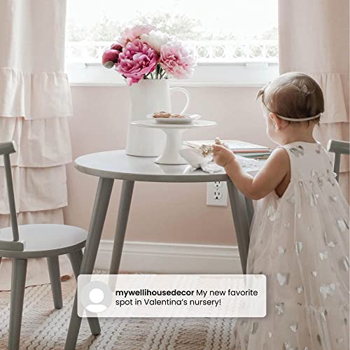 Delta Children Homestead Kids Table & 2 Chairs Set - Ideal for Arts & Crafts, Greenguard Gold Certified, Bianca White