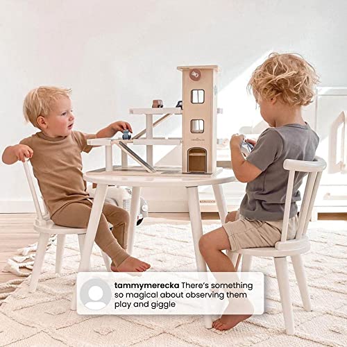 Delta Children Homestead Kids Table & 2 Chairs Set - Ideal for Arts & Crafts, Greenguard Gold Certified, Bianca White