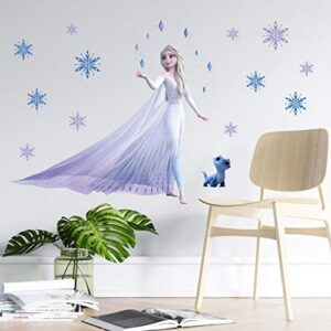 tuwuna frozen 2 wall decals,giant elsa stickers girl's cartoon bedroom background wall decoration self-adhesive wall sticker for party decorations,party decal for kids party favors