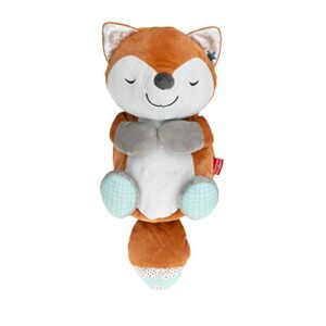 nuby lifelike animated sleeping fox with 8 soothing lullabies & 4 calming white noises, 30 min non-stop