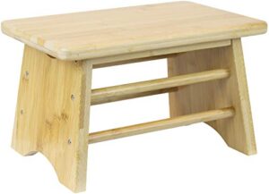 sorbus bamboo step stool - great foot rest & potty training stool for kids toddlers, adults, kitchen, bathroom, etc