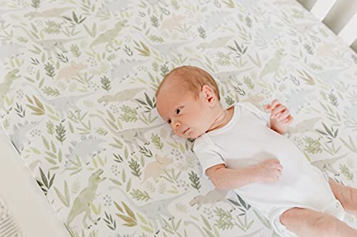 Premium Fitted Knit Crib Sheet/Toddler Sheet Rex by Copper Pearl