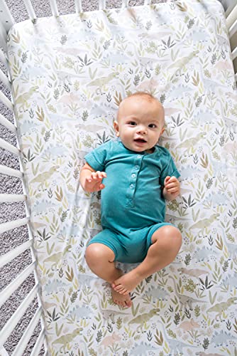 Premium Fitted Knit Crib Sheet/Toddler Sheet Rex by Copper Pearl