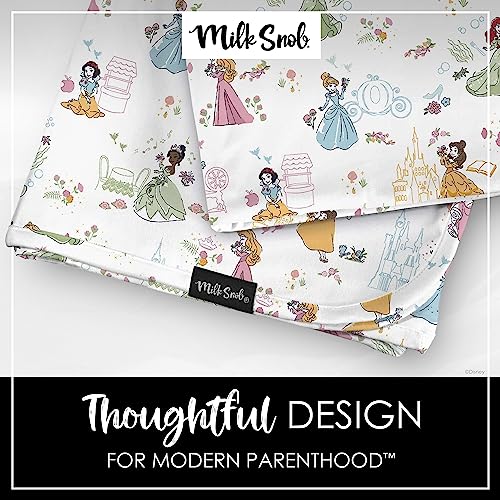 Milk Snob Disney Princess Baby Girl Swaddle Blanket, Soft Receiving, Security Bed and Play Blanket, Toddler and Infant Baby Bedding Registry and Shower Gifts, Newborn Essentials, 35x35