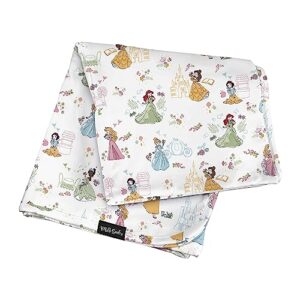 milk snob disney princess baby girl swaddle blanket, soft receiving, security bed and play blanket, toddler and infant baby bedding registry and shower gifts, newborn essentials, 35x35