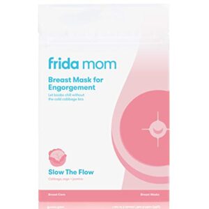 frida mom breast mask for engorgement- made with cabbage, jasmine + sage to relieve engorged boobs + breastfeeding weaning- 2 sheet masks - no artificial fragrances, phthalates, or parabens