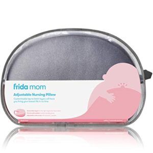 Frida Mom Adjustable Nursing Pillow | Customizable Breastfeeding Pillow for Mom + Baby Comfort with Back Support, Adjustable Wrap Around Waist Strap, Pockets for Heat Relief