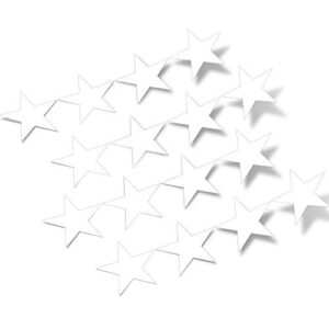 (2 inch) set of 100 white stars vinyl wall decals stickers - removable adhesive safe on smooth or textured walls bathroom kids room nursery decor