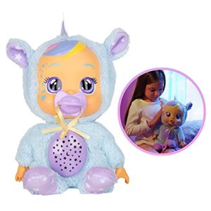 cry babies goodnight jenna - 12" sleepytime baby doll | plays 5 lullabies and night light starry sky projection , blue