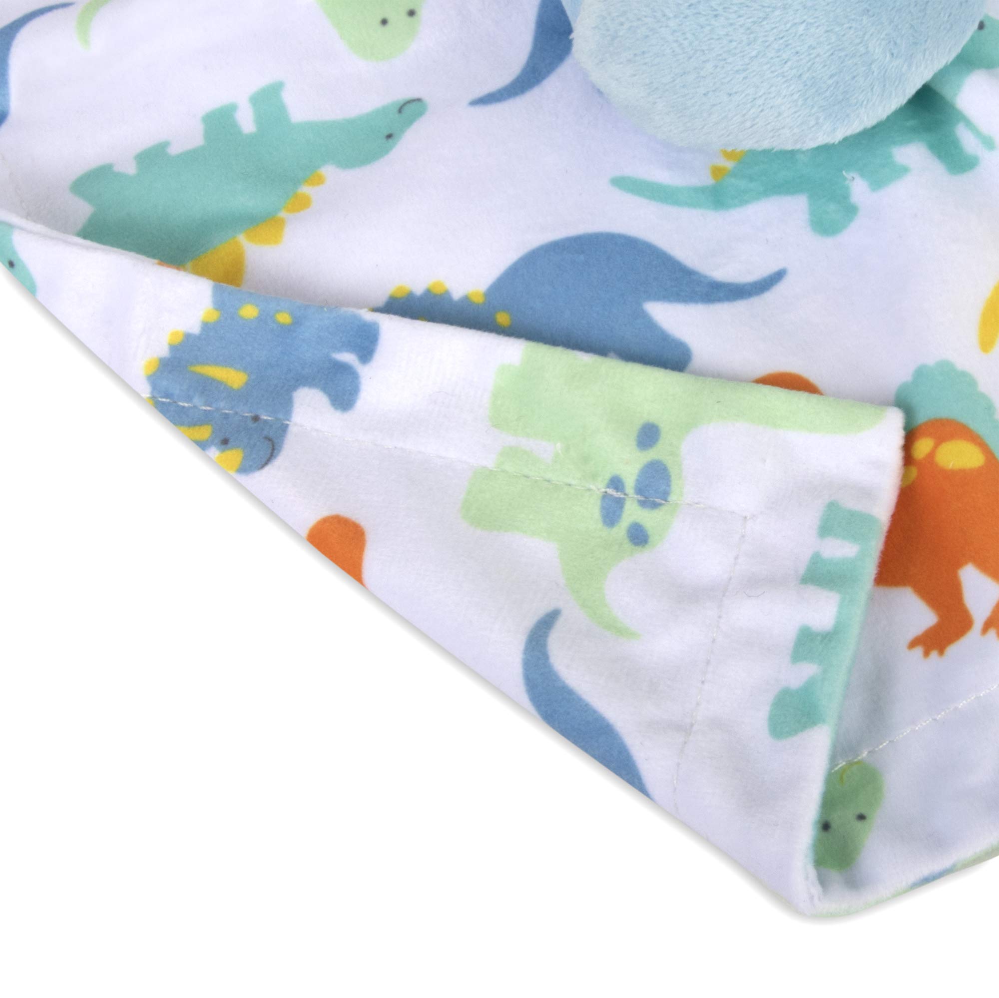 Minky Animal Snuggler Lovey Blanket for Kids, Babies, Boys, Girls, Gender Neutral Security Blanket with Stuffed Animal