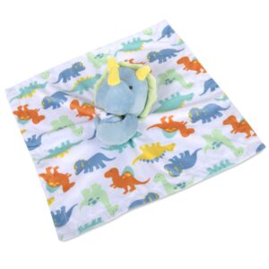 Minky Animal Snuggler Lovey Blanket for Kids, Babies, Boys, Girls, Gender Neutral Security Blanket with Stuffed Animal