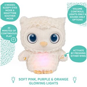 GUND Baby Sleepy Eyes Owl Bedtime Soother Plush Owl Stuffed Animal Night Light & Sound Machine for Baby Boys and Girls, 8”