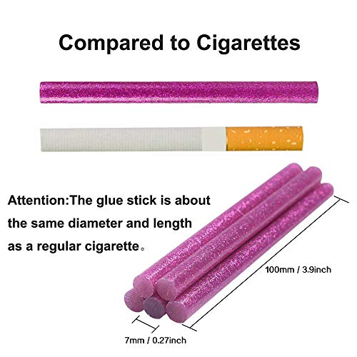 Glitter Hot Glue Sticks,VARACL Kids Mini Colored Hot Glue Gun Sticks for Letter Seal Stamp, Arts Gift Crafts, General Repair, 16 Colors,80 PCS, Diameter 0.28", Length 3.9"