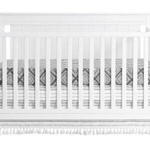 Oxford Baby Lazio 4-in-1 Convertible Crib, Snow White, GreenGuard Gold Certified