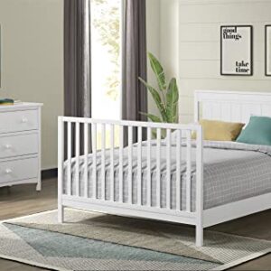 Oxford Baby Lazio 4-in-1 Convertible Crib, Snow White, GreenGuard Gold Certified