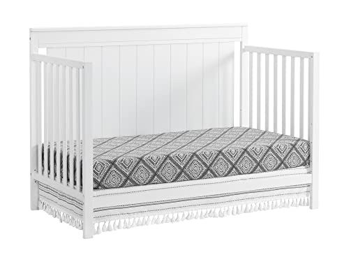 Oxford Baby Lazio 4-in-1 Convertible Crib, Snow White, GreenGuard Gold Certified