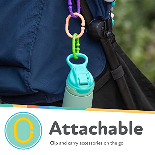 Nuby Linkables, 18 Colorful Attachable Links for Strollers, Car Seats, & Travel