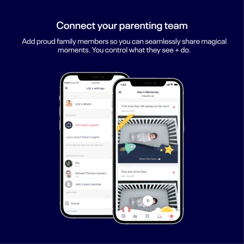 Nanit Pro Smart Baby Monitor & Floor Stand – Wi-Fi HD Video Camera, Sleep Coach and Breathing Motion Tracker, 2-Way Audio, Sound and Motion Alerts, Nightlight and Night Vision, Includes Breathing Band