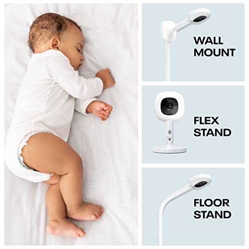 Nanit Pro Smart Baby Monitor & Wall Mount – Wi-Fi HD Video Camera, Sleep Coach and Breathing Motion Tracker, 2-Way Audio, Sound and Motion Alerts, Nightlight and Night Vision, Includes Breathing Band