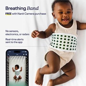 Nanit Pro Smart Baby Monitor & Wall Mount – Wi-Fi HD Video Camera, Sleep Coach and Breathing Motion Tracker, 2-Way Audio, Sound and Motion Alerts, Nightlight and Night Vision, Includes Breathing Band