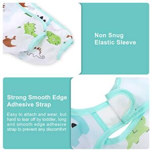 Accmor 4 Pack Long Sleeve Baby Bibs, Waterproof Sleeved Bib, Toddler Soft Bib for 6-24 Months