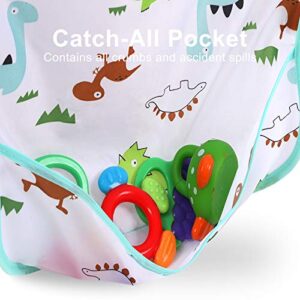 Accmor 4 Pack Long Sleeve Baby Bibs, Waterproof Sleeved Bib, Toddler Soft Bib for 6-24 Months