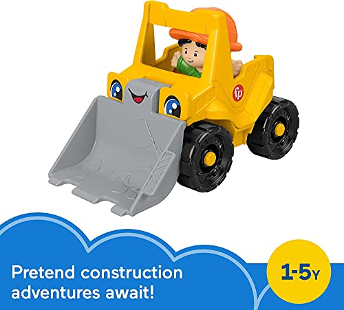 Little People Toddler Construction Toy Bulldozer Vehicle & Worker Figure for Pretend Play Ages 1+ Years