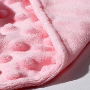 CREVENT Cozy Plush Baby Security Blanket Loveys for Baby Girls, Minky Dot Front + Sherpa Backing with Animal Face (Pink Unicorn)