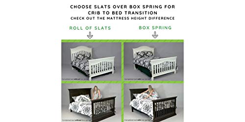 Full-Size Conversion Kit Bed Rails Compatible with Oxford Baby, Soho Baby, Ozlo Baby & Avalon Baby Cribs | See Description for List of Compatible Cribs (Midnight Slate - Harlow)