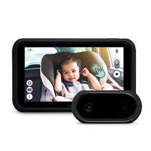 tiny traveler | portable video baby monitor, wireless baby car monitor camera with sound, auto night vision hd 720p 5" touchscreen lcd monitor, wireless 2.4g 33ft range baby