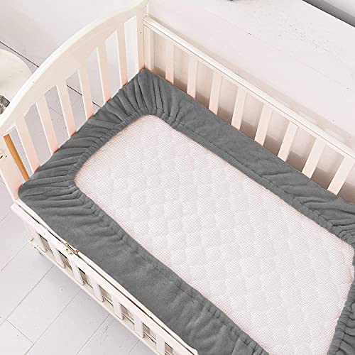 Standard Crib Bedding Set - Toddler Bed 52x28 - Crib Bedding Set Girl - Baby Bedding Crib Set Boy - Nursery Bedding Set - Crib Comforter Set - Set of 3 Baby Bedding Set. (Grey)