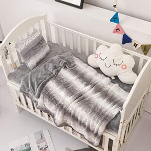 Standard Crib Bedding Set - Toddler Bed 52x28 - Crib Bedding Set Girl - Baby Bedding Crib Set Boy - Nursery Bedding Set - Crib Comforter Set - Set of 3 Baby Bedding Set. (Grey)