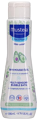 Mustela Baby Multi-Sensory Bubble Bath with Natural Avocado – Biodegradable Formula - 6.76 oz.